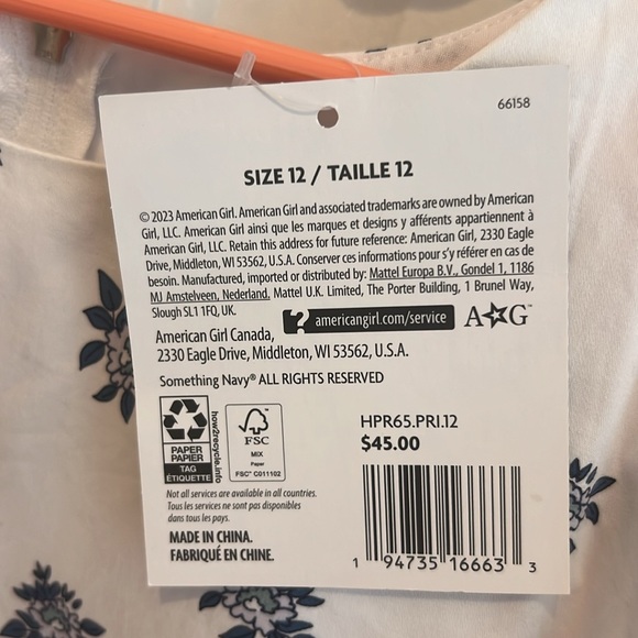 American Girl Blooms of Blue Dress - Picture 2 of 4